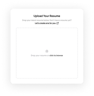 Cover letter upload feature with drag-and-drop or browse file option